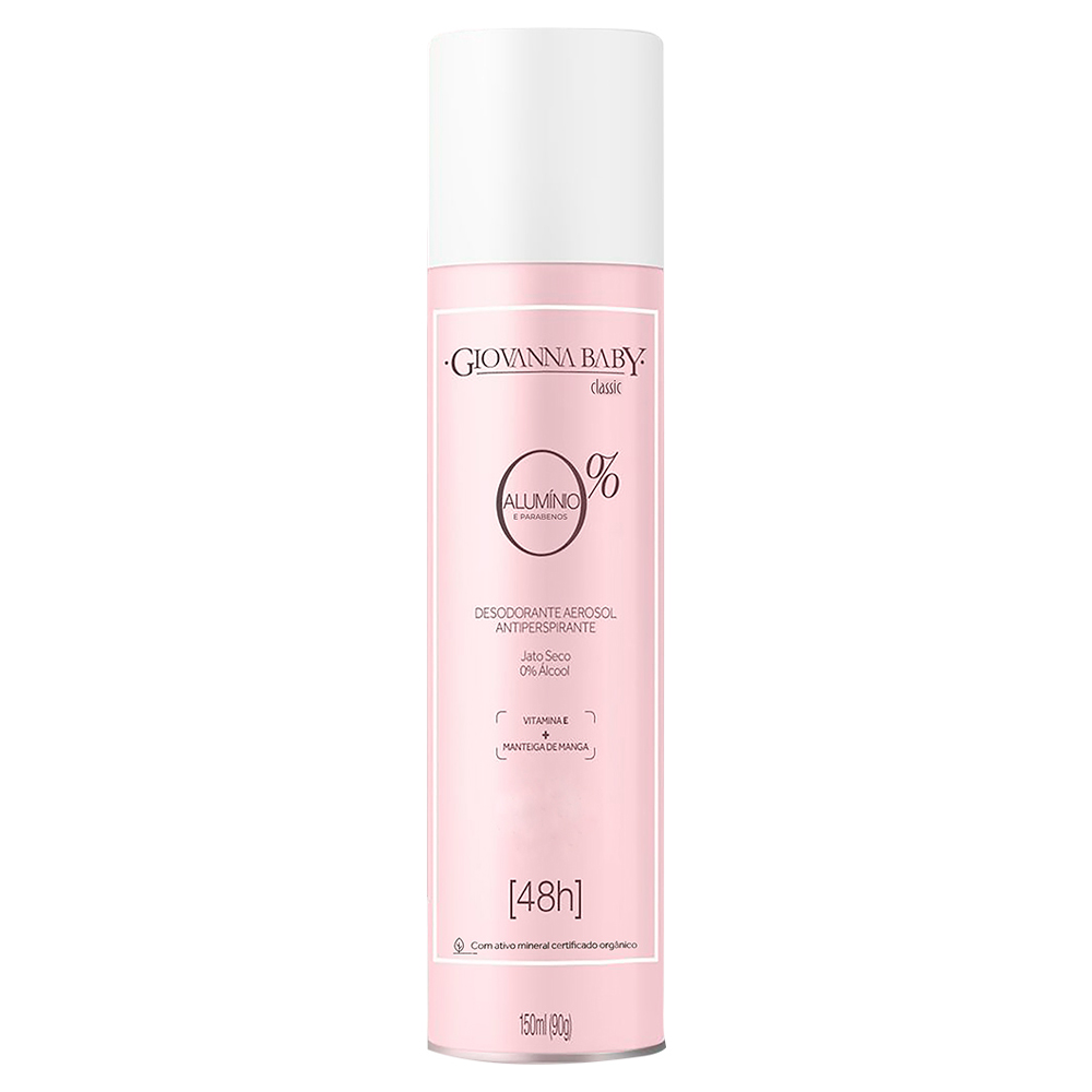 DESODORANTE AEROSSOL ANTIPERSPIRANTE GIOVANNA BABY SECO CLASSIC 150ML