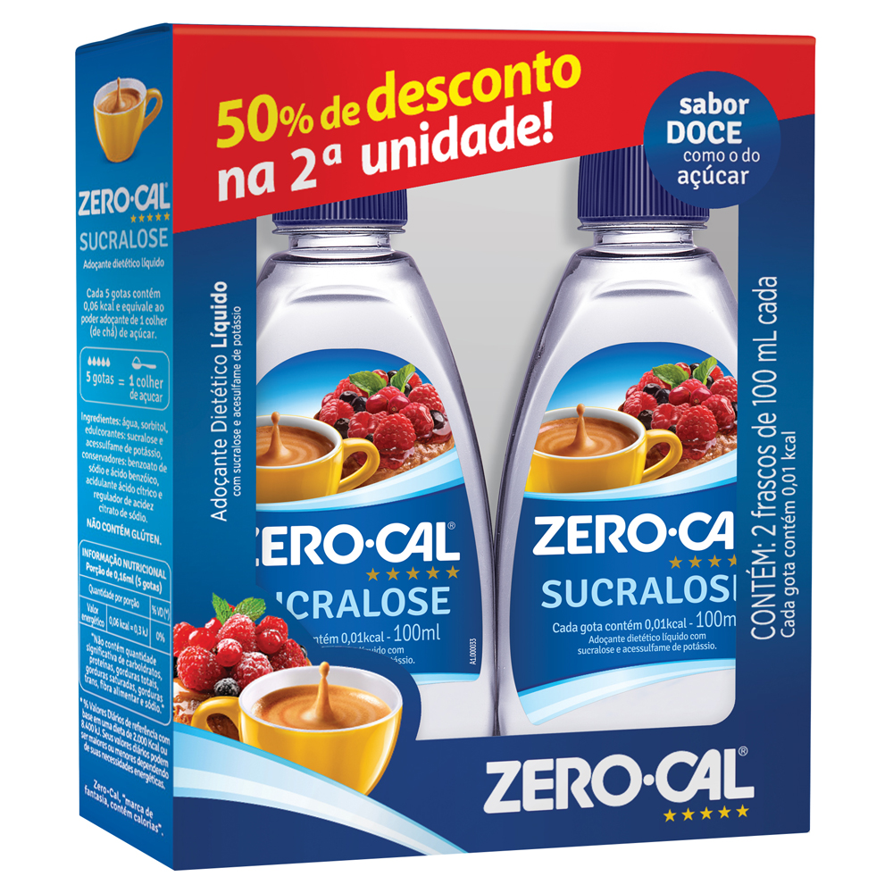 ADOC LIQ ZERO CAL 100ML 2UN SUCRALOSE