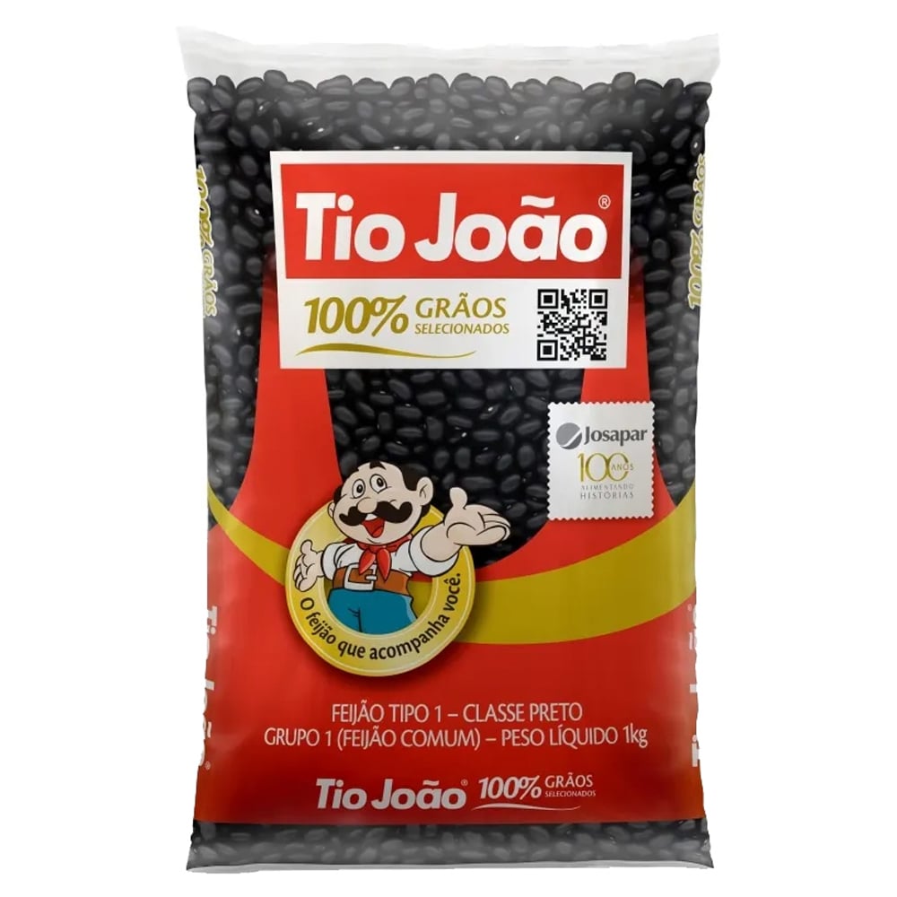 FEIJÃO TIO JOÃO PRETO 1KG