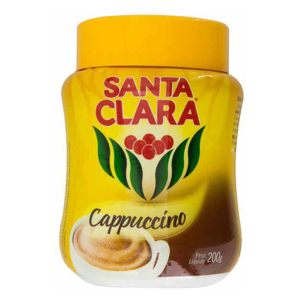 CAPPUCCINO SOLÚVEL SANTA CLARA POTE 200G