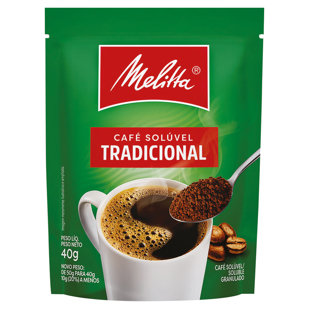 CAFÉ SOLÚVEL GRANULADO TRADICIONAL MELITTA SACHÊ 40G