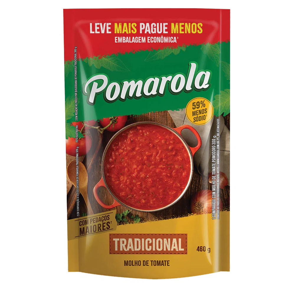 MOLHO TOM POMAROLA SACHE 460G TRAD