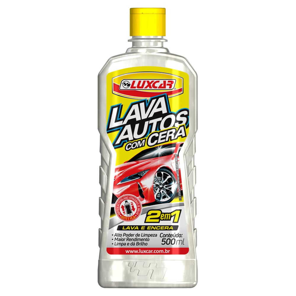 LAVA AUTOS LUXCAR 500ML COM CERA