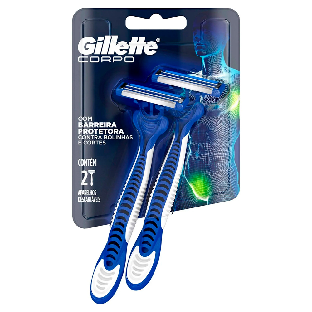 APARELHO DESCARTÁVEL CORPO GILLETTE 2 UNIDADES