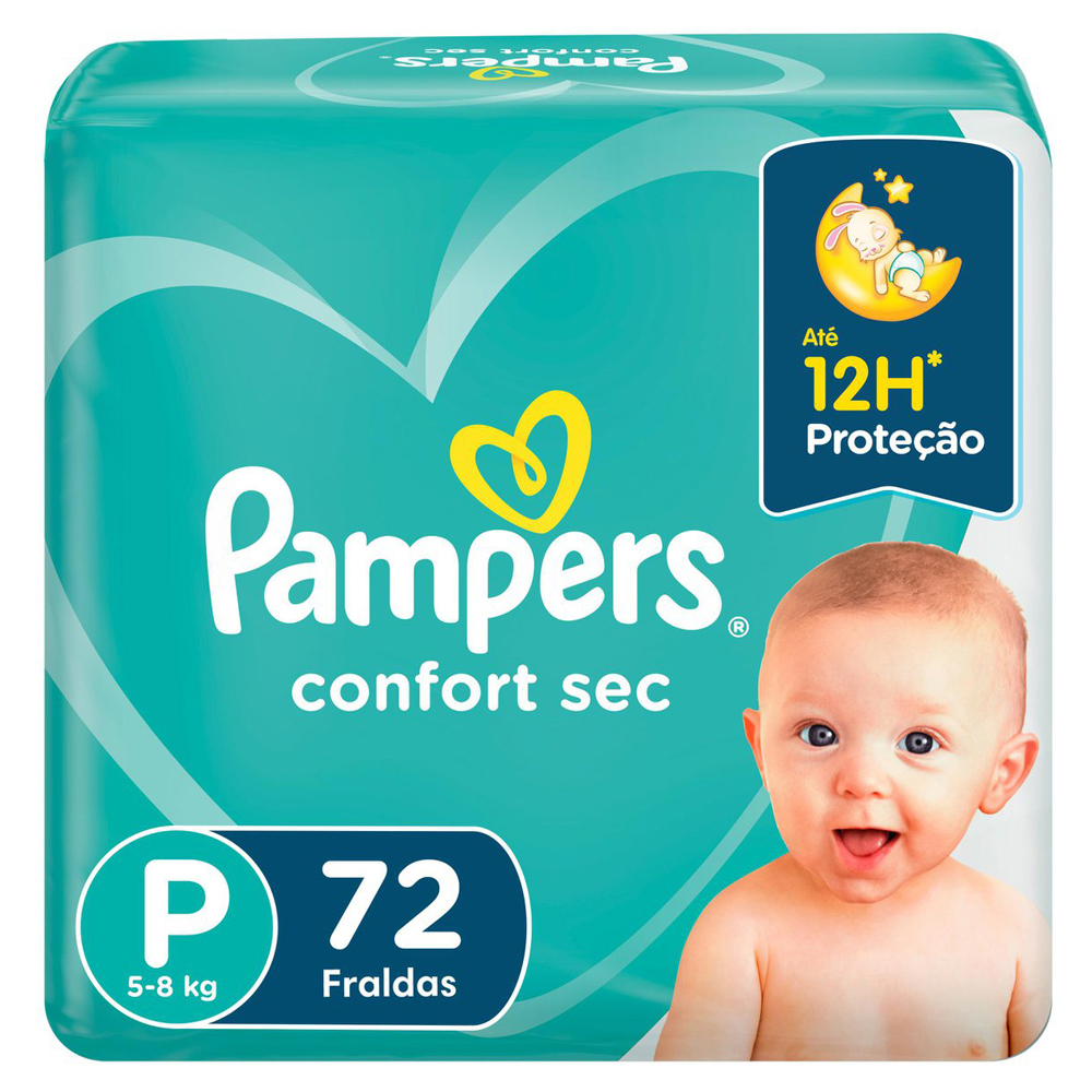 FRALDA PAMPERS CONFORT SEC P 72UN