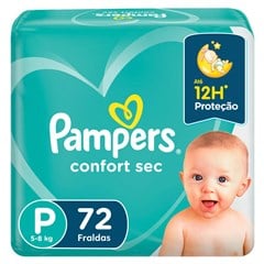 FRALDA PAMPERS CONFORT SEC P 72UN