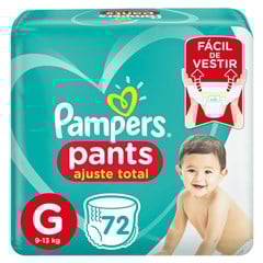 FRALDA PAMPERS PANTS AJUSTE TOT G 72UN