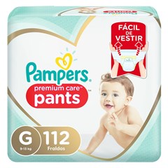 FRALDA PAMPERS PANTS PREM CARE G 112UN