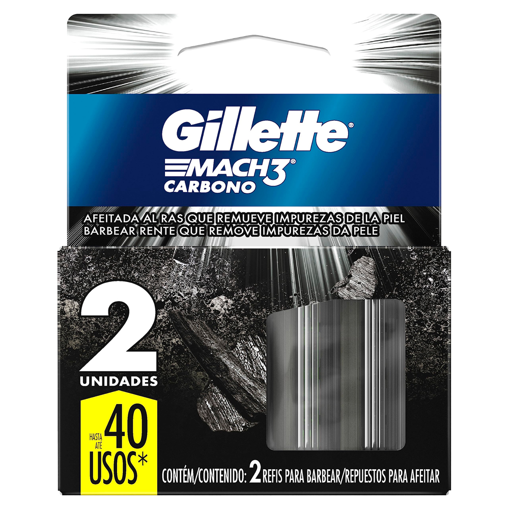 CARGA DE BARBEAR GILL MACH3 02UN CARBONO