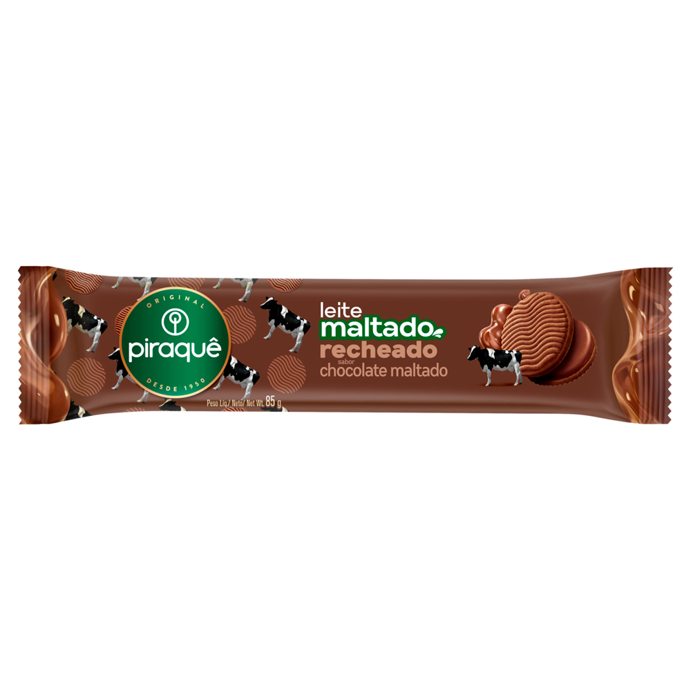 BISC PIRAQUE RECH 85G MALTADO CHOCOLATE 