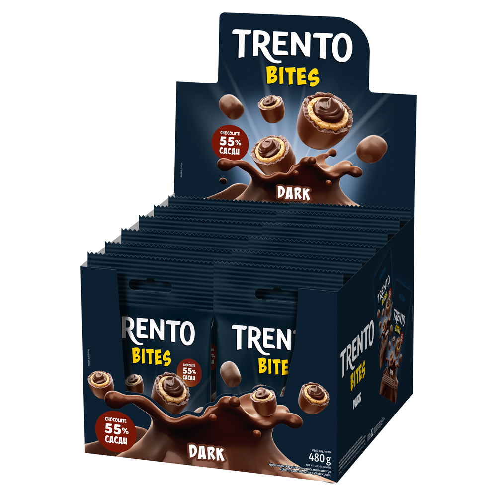 CHOC TRENTO 12X40G WAFER BITES DARK