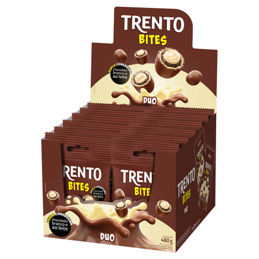 CHOC TRENTO 12X40G WAFER BITES DUO