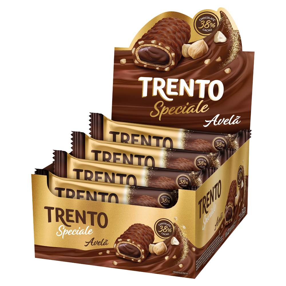 CHOC TRENTO 12X26G WAFER SPEC AVEL LEITE