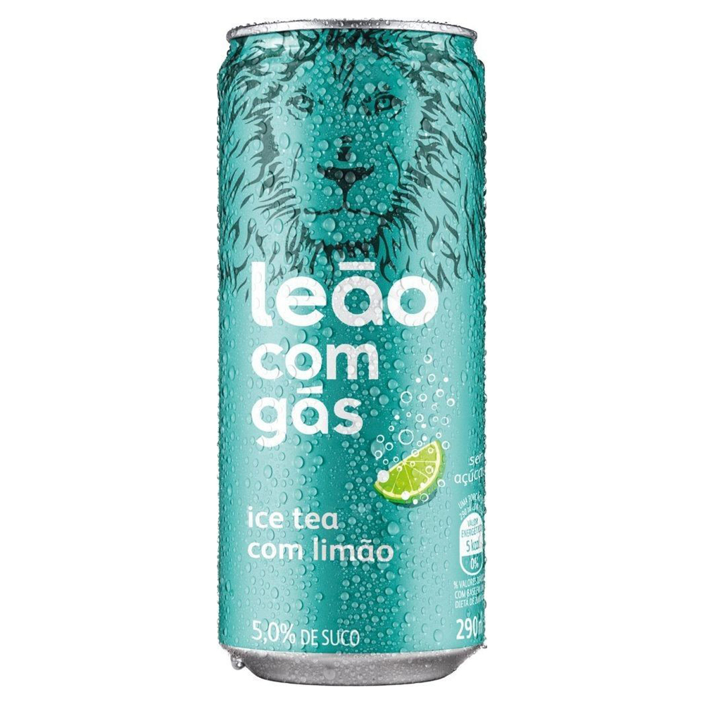 CHA LEAO ICETEA C/GAS 290ML PRETO LIMAO