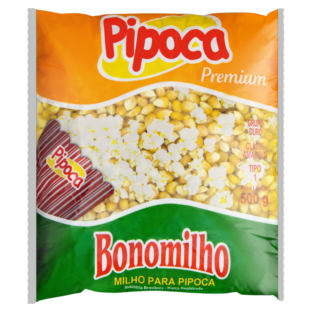 MILHO PARA PIPOCA TIPO 1 BONOMILHO PREMIUM PACOTE 500G