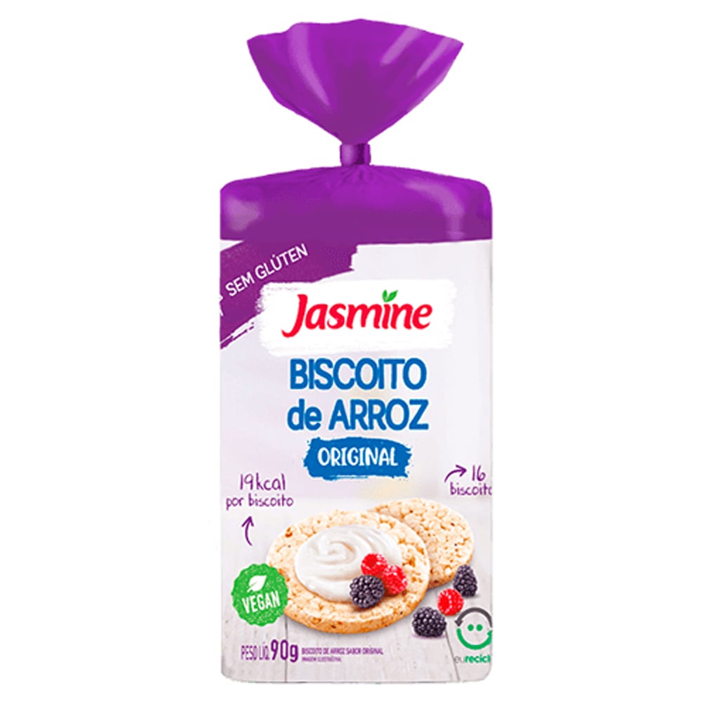 BISCOITO DE ARROZ ORIGINAL JASMINE PACOTE 90G