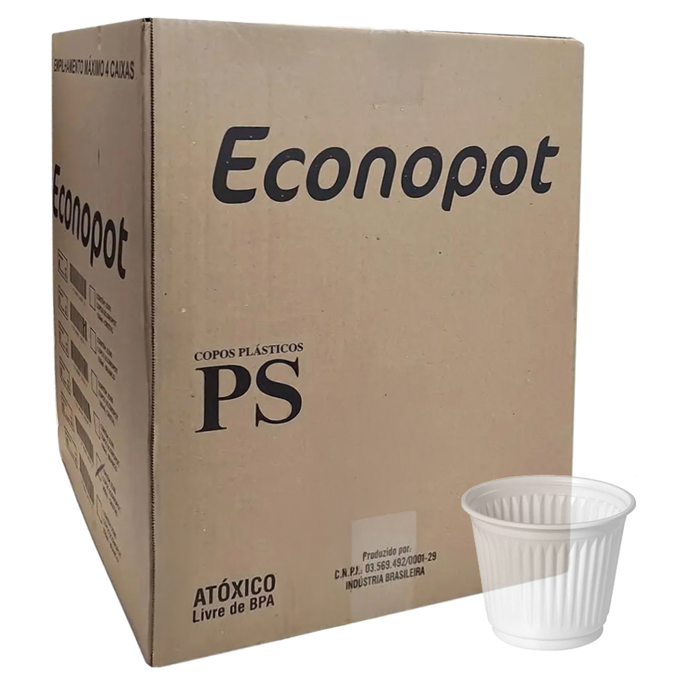 COPO DESCART ECONOPOT TRANSP 50MLX100UN