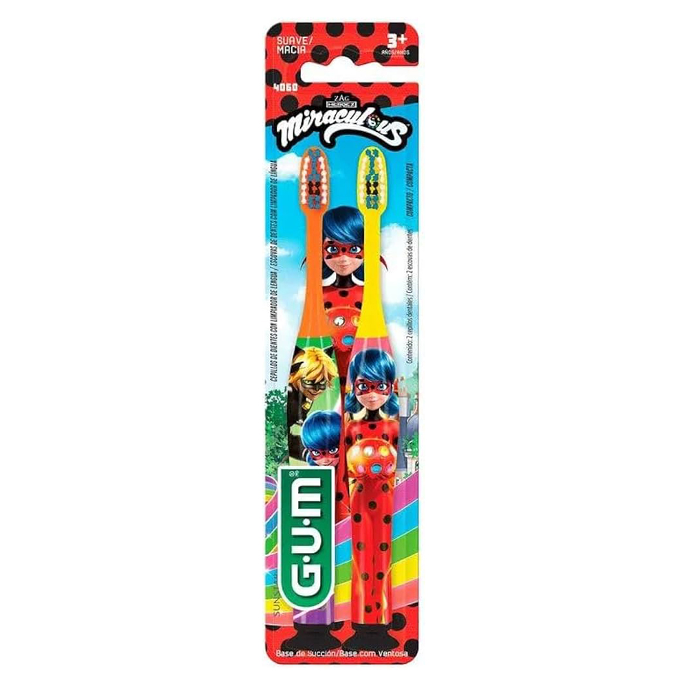 ESCOVA DENTAL INFANTIL MACIA MIRACULOUS GUM 2 UNIDADES