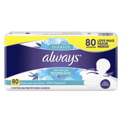 ABS PROT DIARIO ALWAYS 80UN PROMO S/PERF