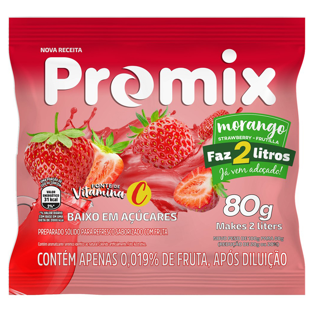 REFRESCO PROMIX 80G MORANGO