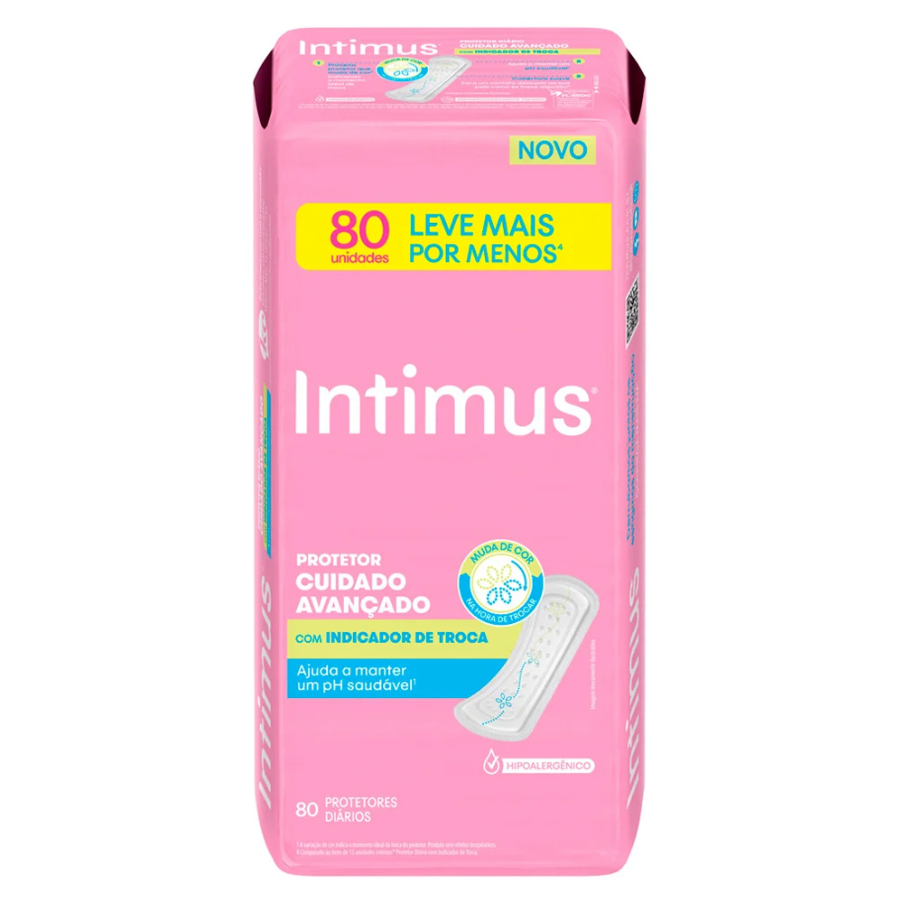 ABSORVENTE INTIMUS PROTETOR DIÁRIO SUAVE 80 UN