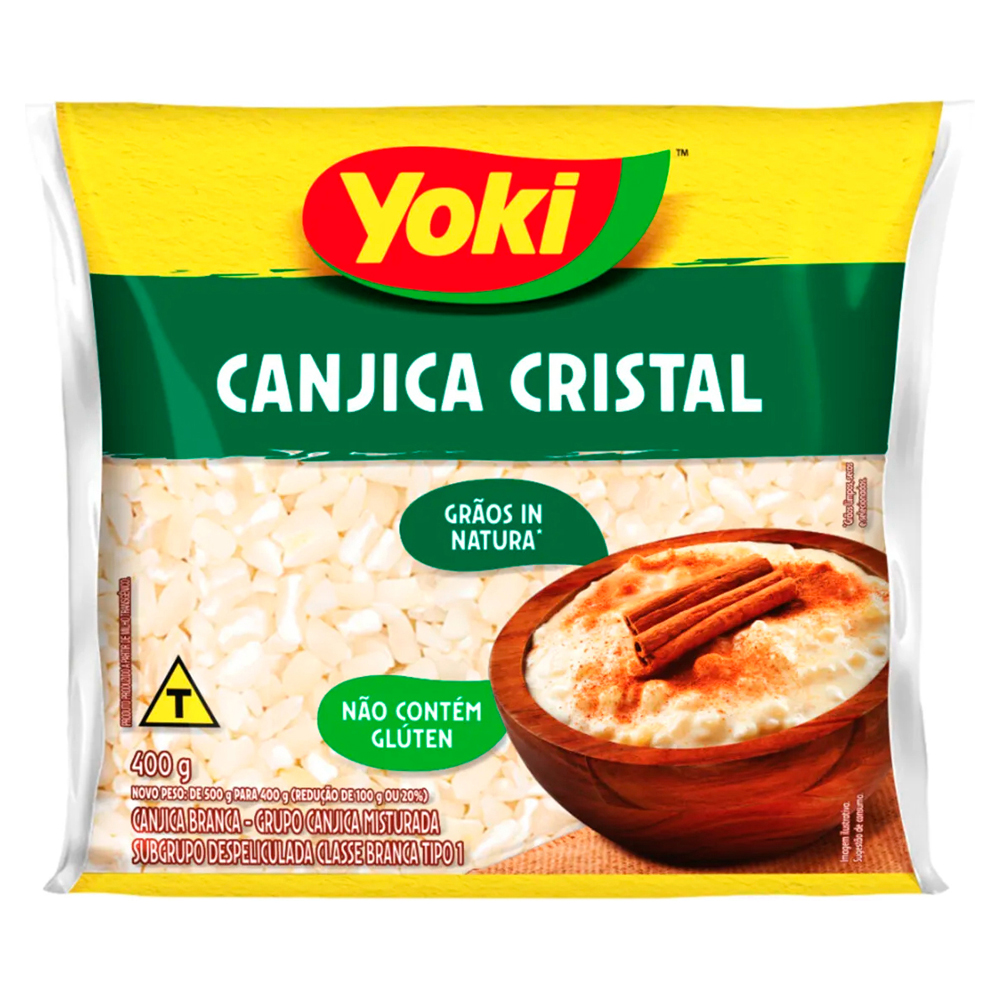 CANJICA DE MILHO BRANCA TIPO 1 CRISTAL YOKI PACOTE 400G