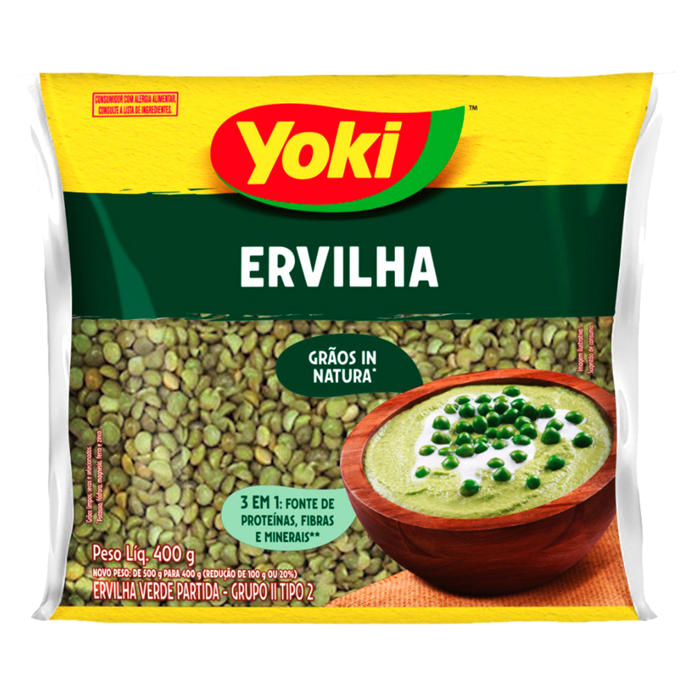 ERVILHA PARTIDA TIPO 2 YOKI PACOTE 400G