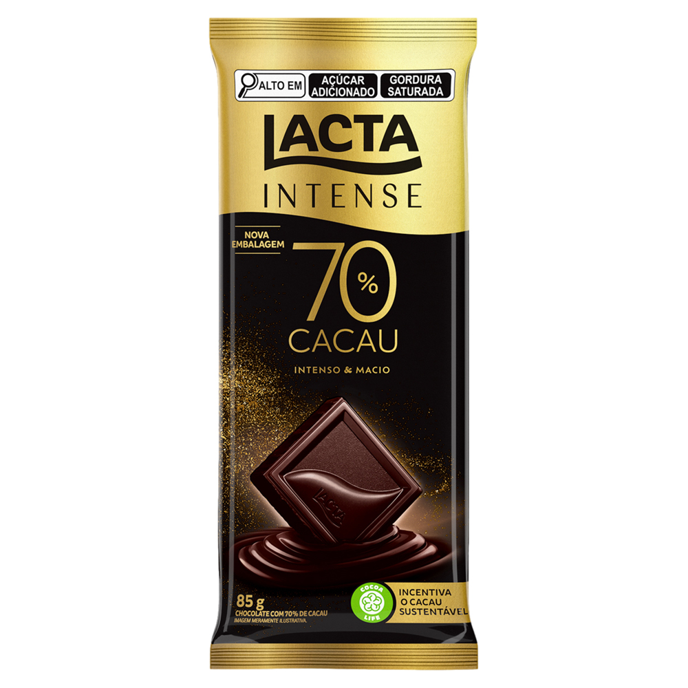 CHOC LACTA INTENSE 85G 70% CACAU ORIG