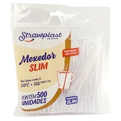 MEXEDOR SLIM STRAWPLAST CRIST 11CM 500UN