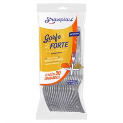 GARFO DESC STRAWPLAST FORTE PRATA 20UN