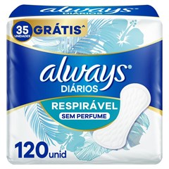 ABS PROT DIARIO ALWAYS 120UN PROM RESPIR
