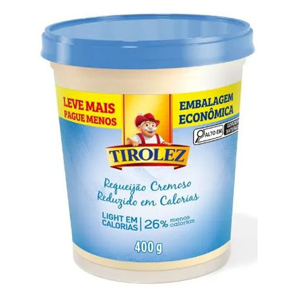 REQUEIJAO CREMOSO LIGHT TIROLEZ 400G