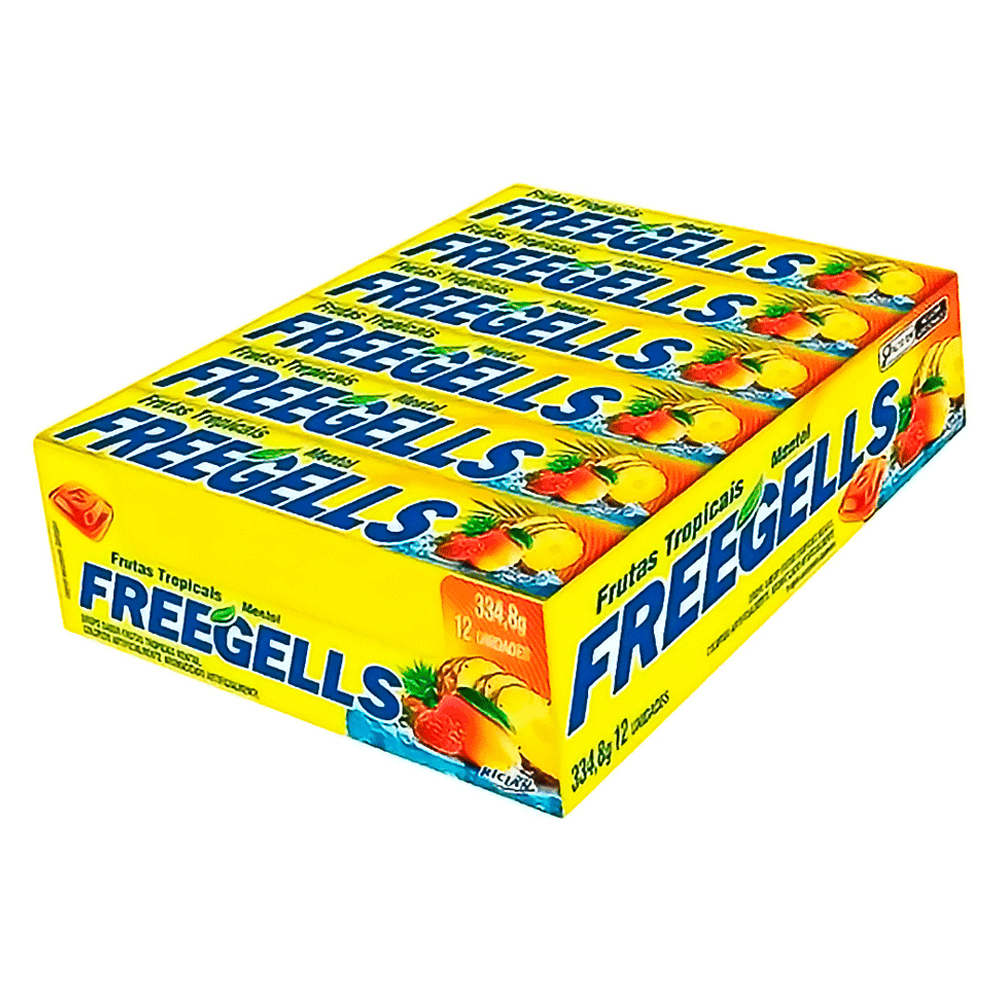 DROPS FREEGELLS FRUTAS TROPICAIS 12UN
