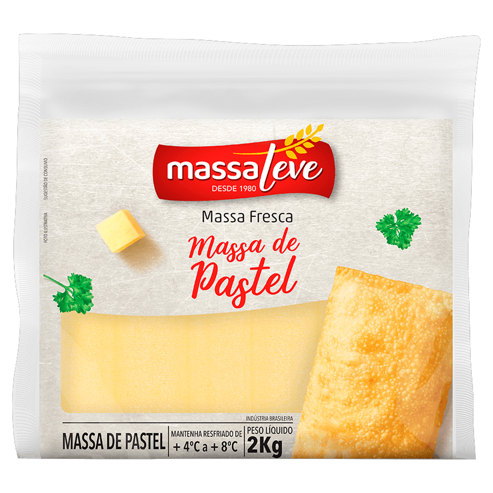 MASSA PASTEL QUADRADA MASSA LEVE 2KG