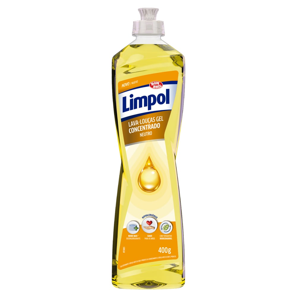 DETERGENTE LAVA LOUÇAS LIMPOL GEL CONCENTRADO NEUTRO