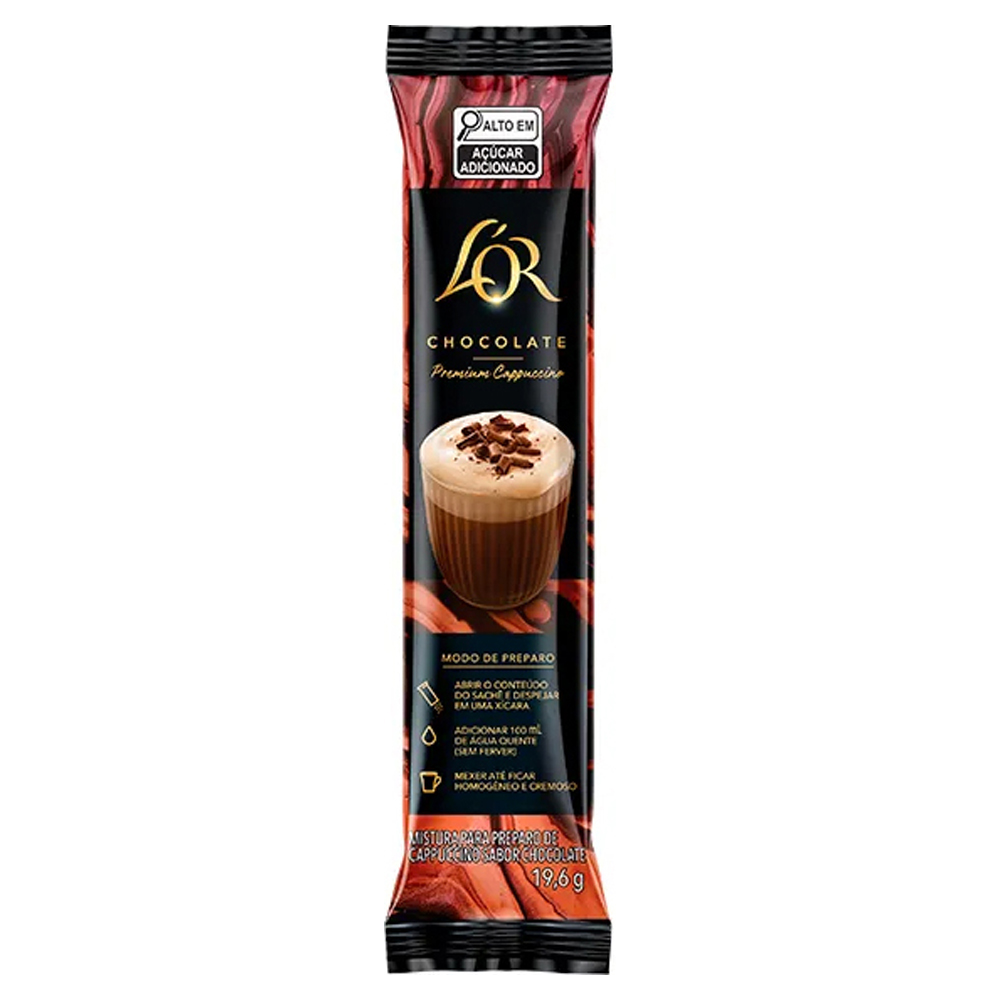 CAPPUCCINO SOLÚVEL LOR PREMIUM CHOCOLATE 19,6G