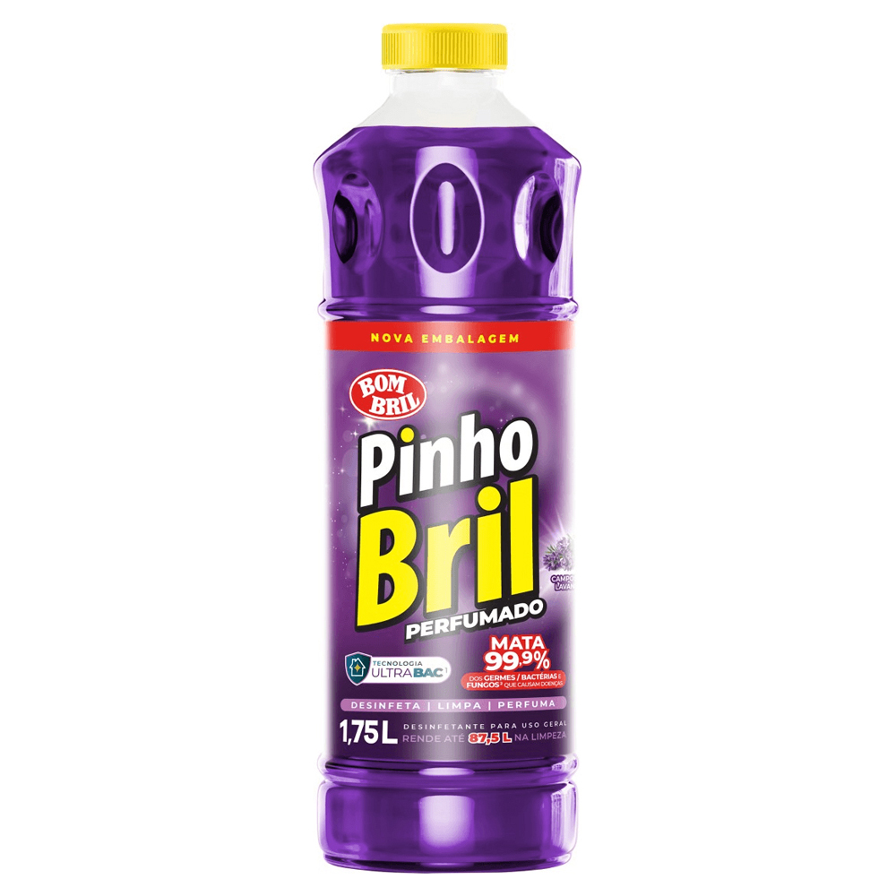 DESINFETANTE PERFUMADO CAMPOS DE LAVANDA PINHO BRIL FRASCO 1,75L