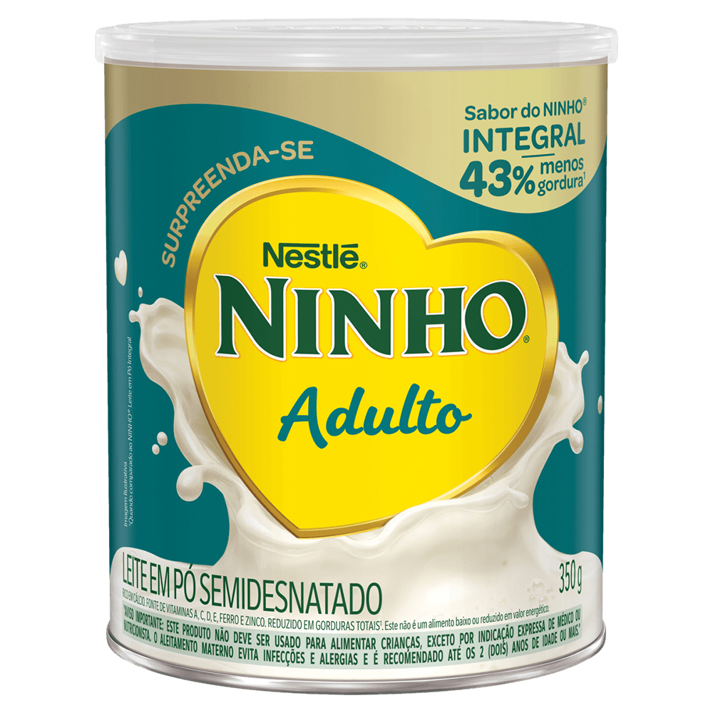 LEITE PO NINHO 350G SEMI DESNT ADULTO
