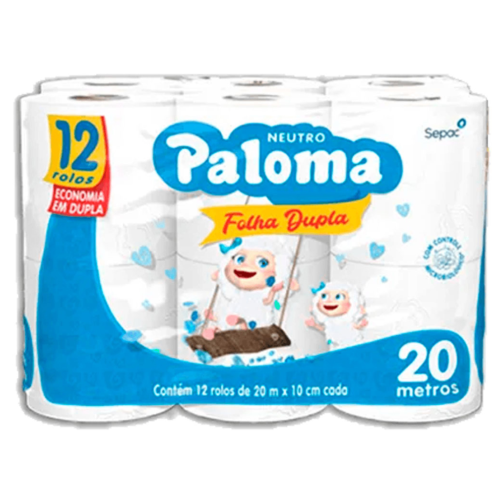 PAPEL HIG PALOMA FD NEUTRO 20M 12 ROLOS