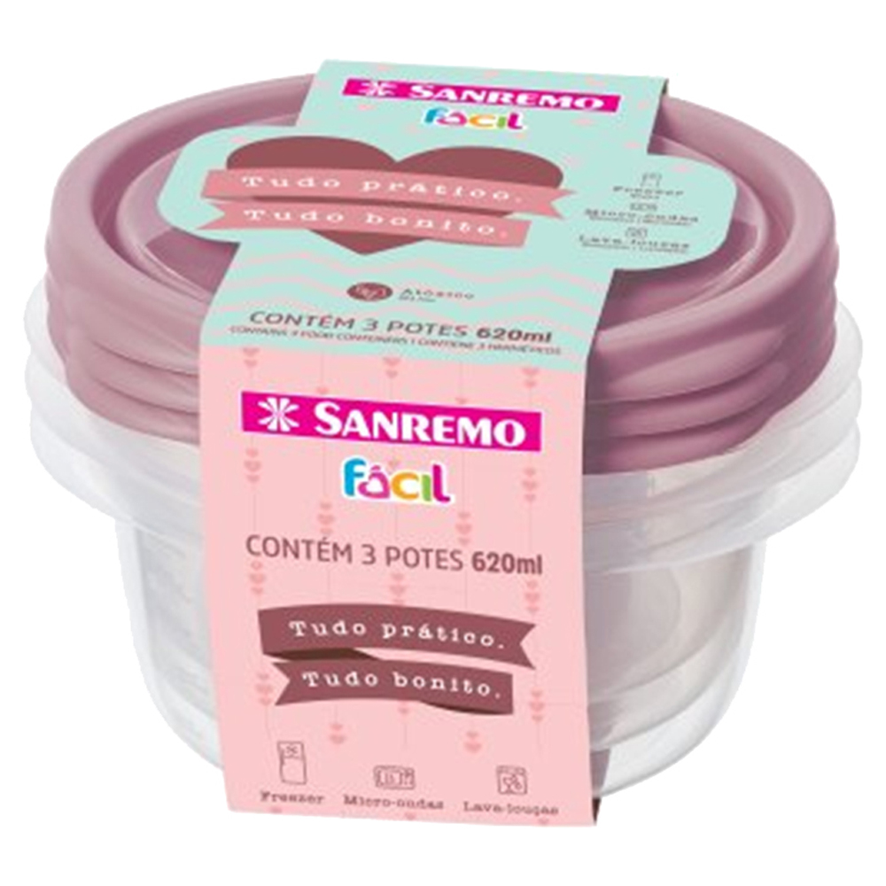 CJ 3POTES PLASTICOS SANREMO 620ML