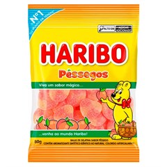 BALA GELATINA HARIBO 80G PESSEGO