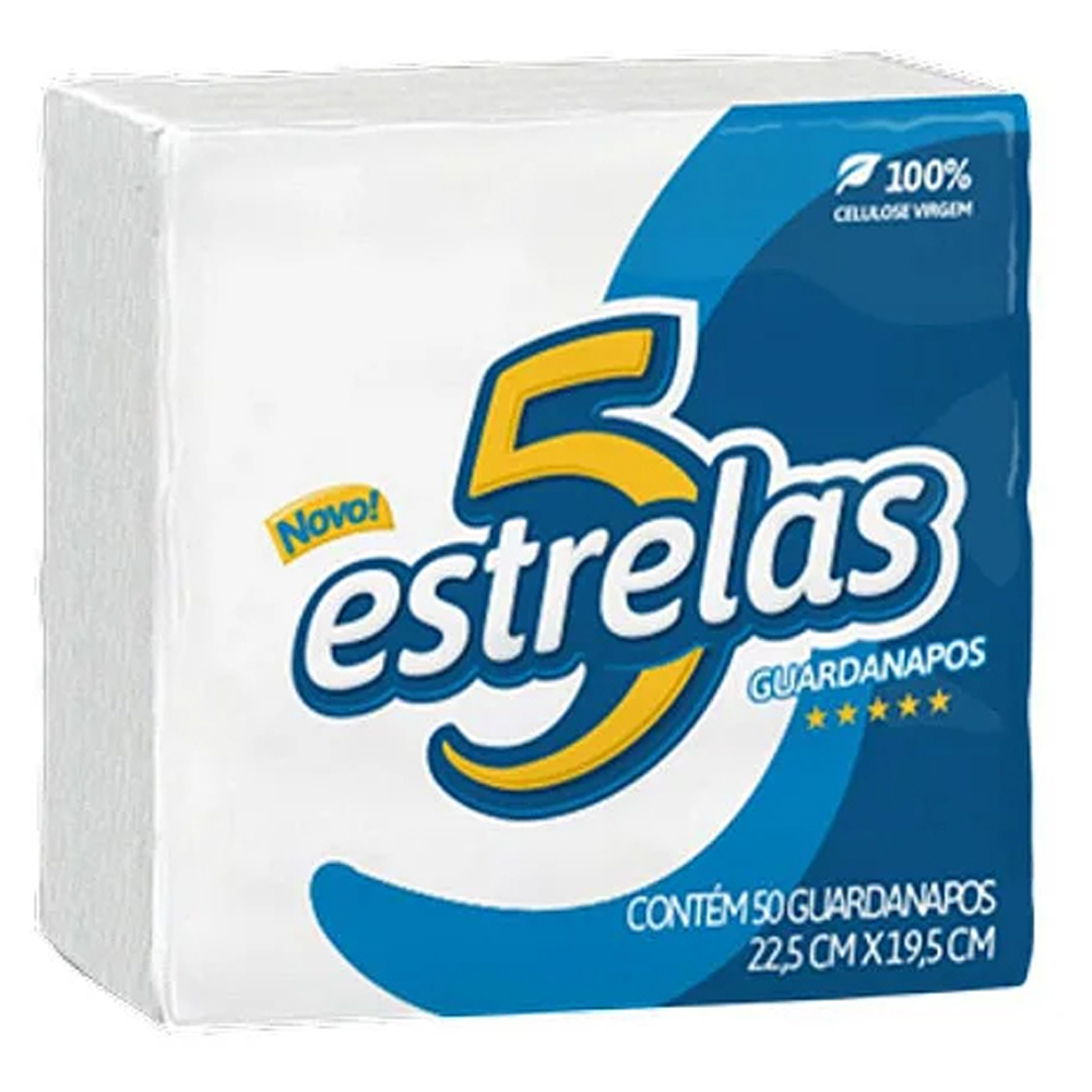 GUARDANAPO 5 ESTREL SACHE 30X15CM 200UN