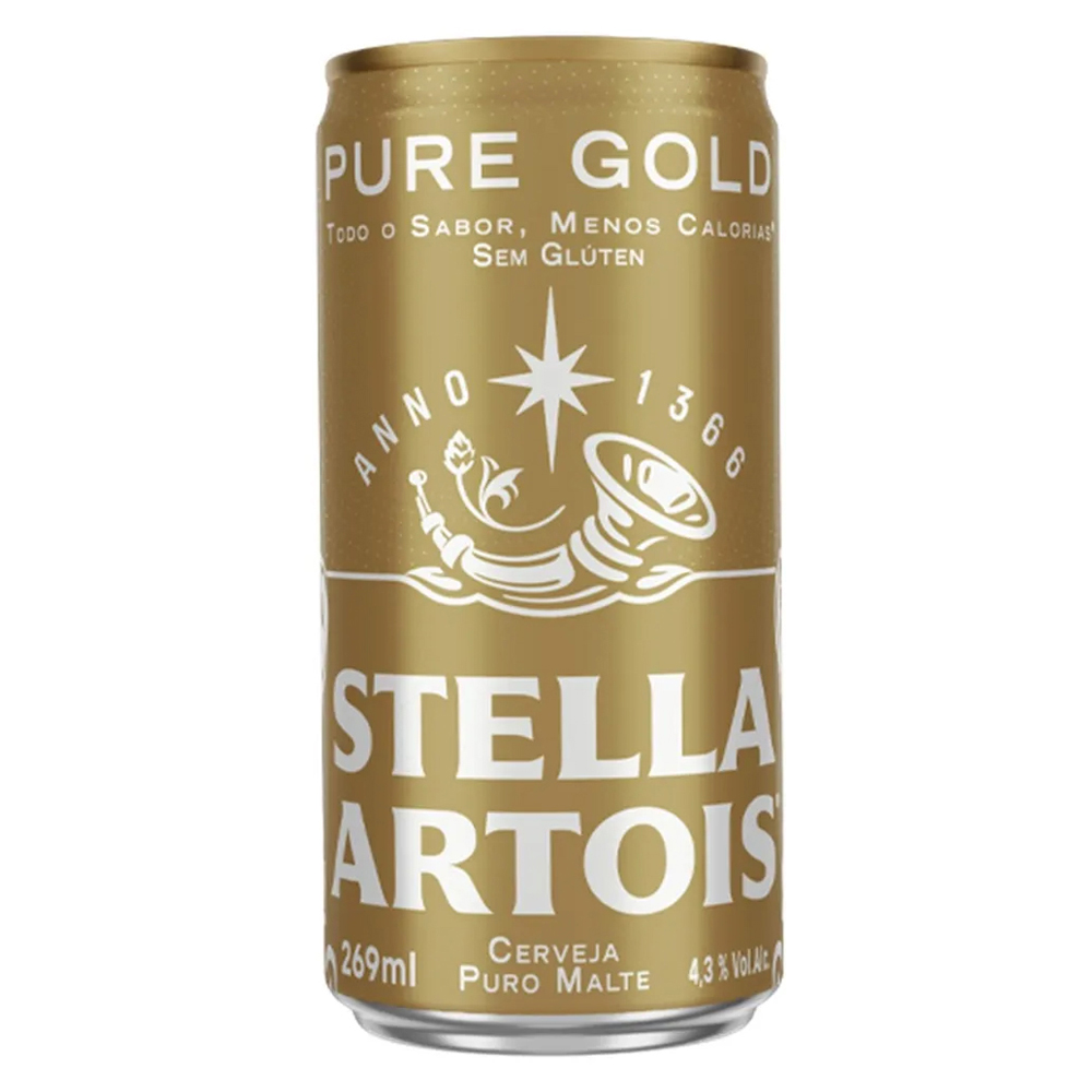 CERVEJA STELLA ARTOIS PURE GOLD LATA 269ML