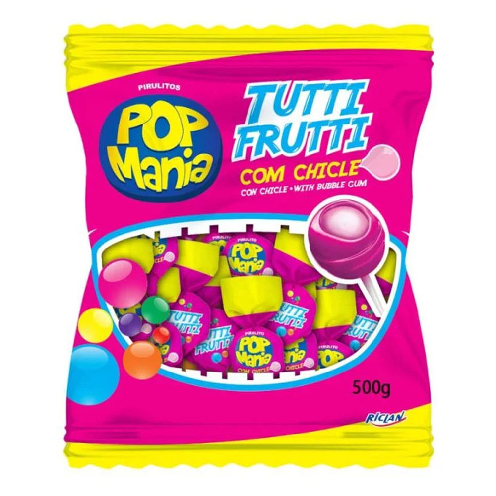 PIRULITO POP MANIA TUTTI FRUTTI 500G