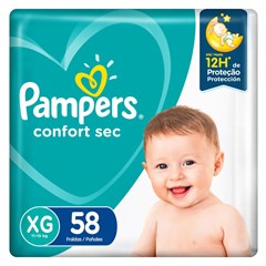 FRALDA PAMPERS CONFORT SEC XG 58UN