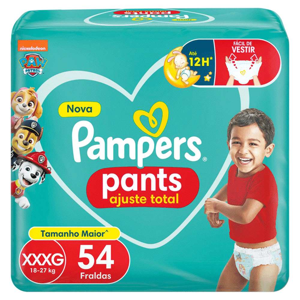 FRALDA PAMPERS PANTS AJUSTE TOT XXXG 54U