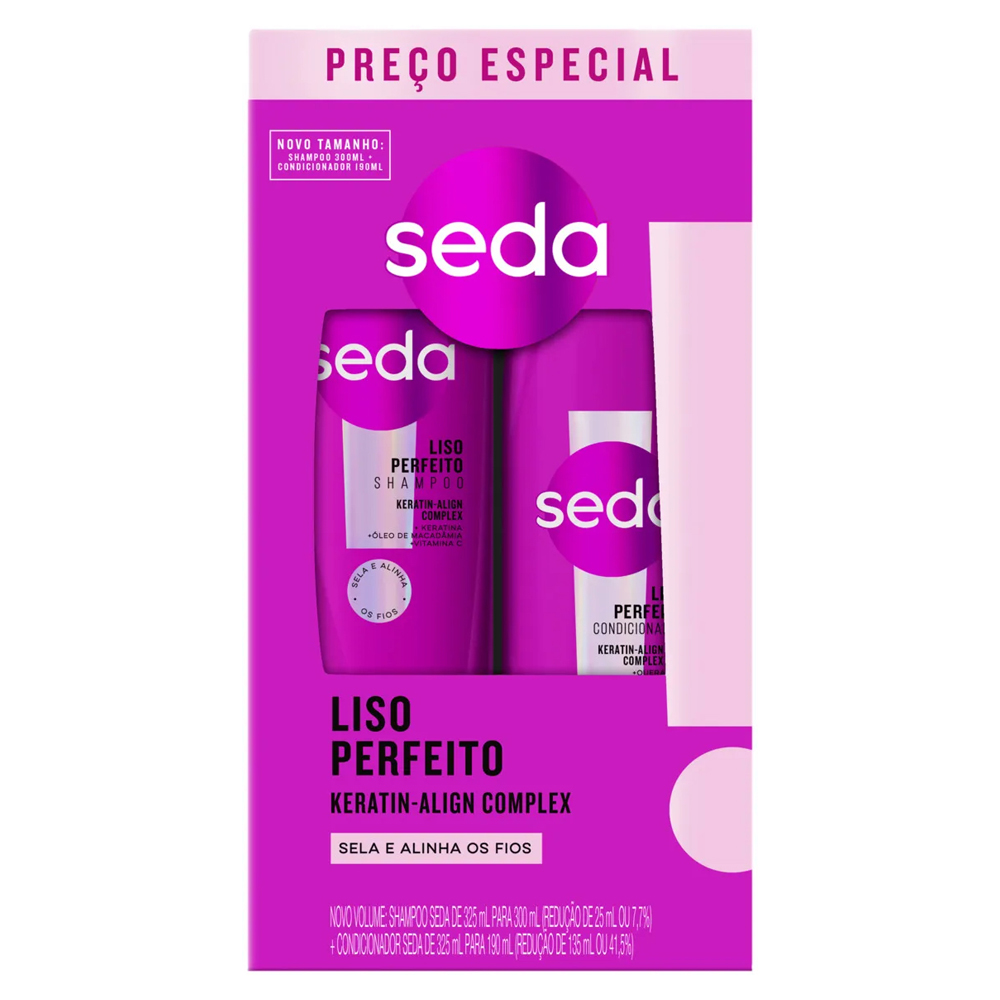 SH+COND SEDA 300ML+190ML LISO PERFEITO
