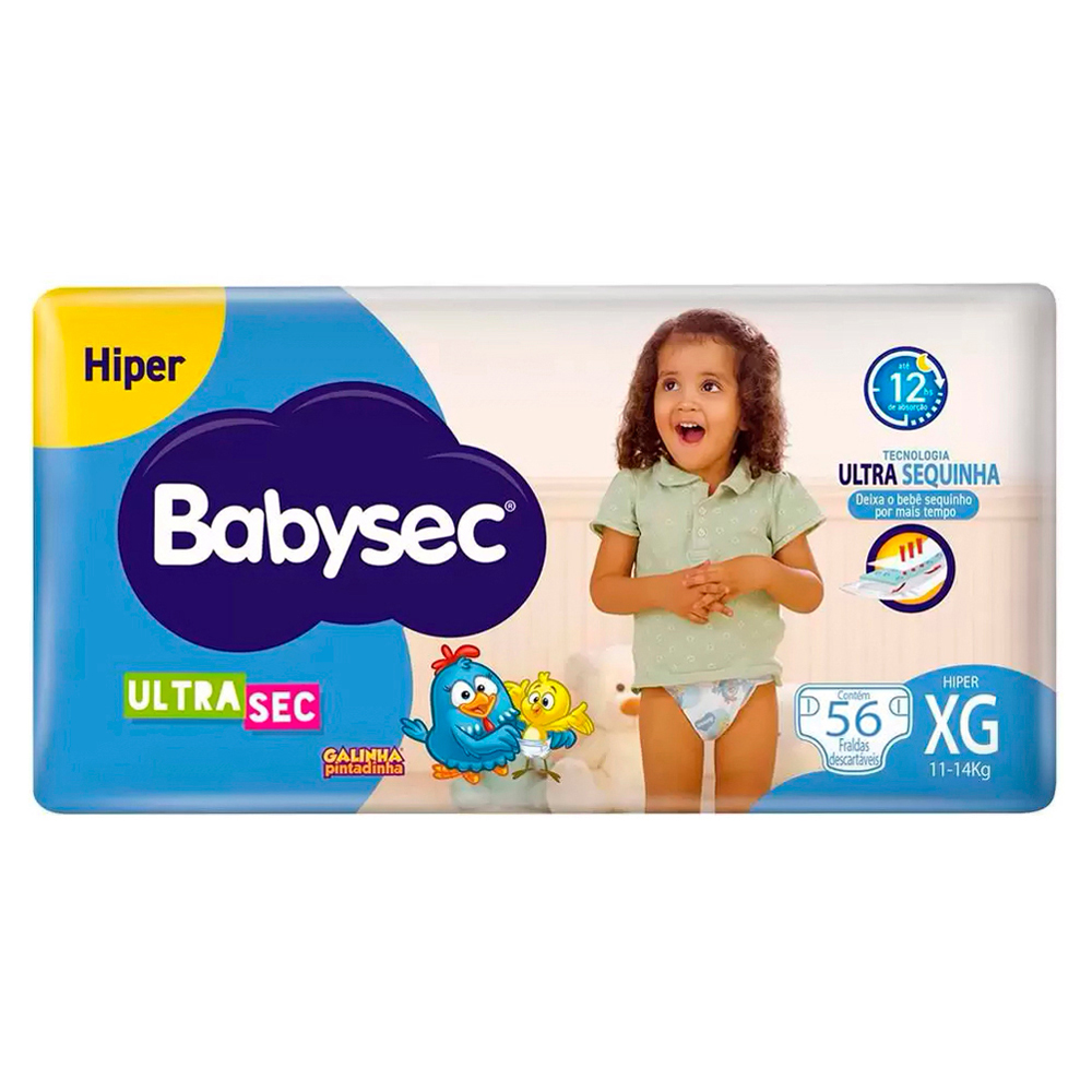FRALDA BABYSEC ULTRA HIPER  XG  56UN