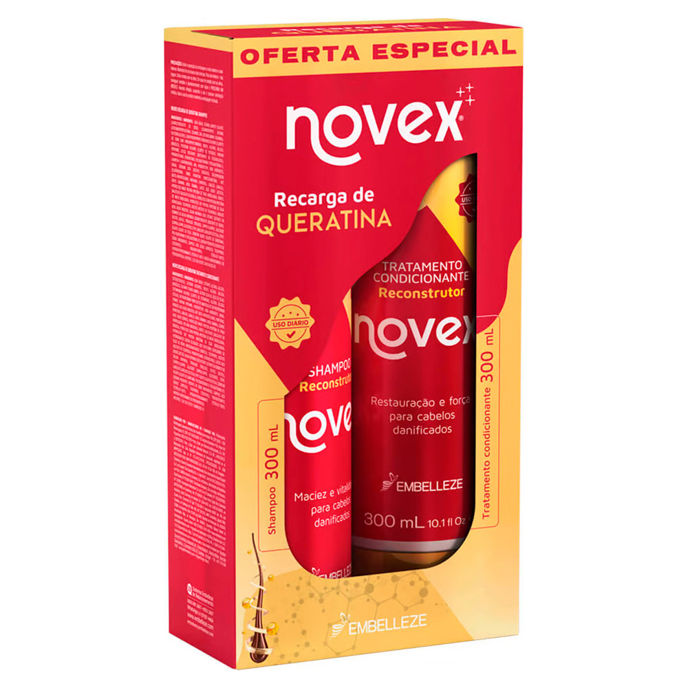 SH+COND NOVEX 300ML RECARGA DE QUERATINA