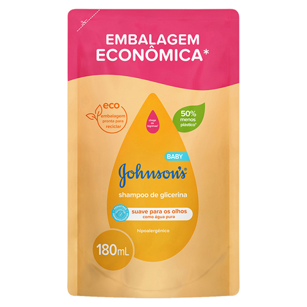 SHAMPOO JOHNSONS BABY GOLD MONOMATERIAL REFIL 180ML